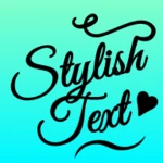 stylish text android application logo